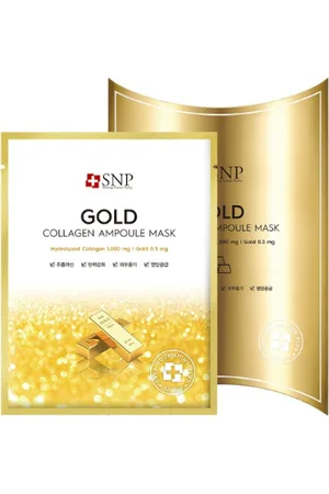 SNP Gold Collagen Ampoule Mask - 10piezas