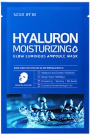 SOME BY MI Hyaluron Moisturizing Glow Luminous Ampoule Mask (Water) - 1pieza