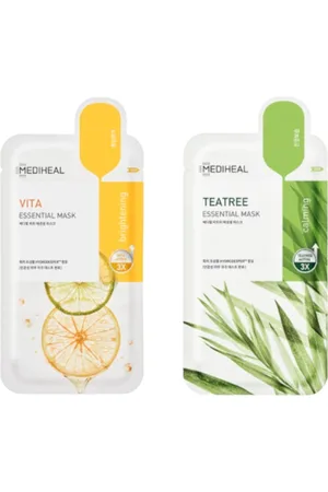 Mediheal Vita Essential Mask - 10pcs + Teatree Essential Mask - 10pcs Set
