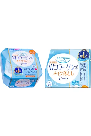Kose Softymo Makeup Removal Sheet - 52pcs - Collagen & Refill Set