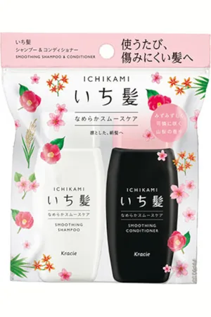 Kracie Ichikami Smoothing Shampoo & Conditioner Mini Set - 1set(2artículos)