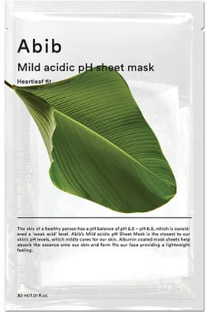 Habibah Mild Acidic pH Sheet Mask - Heartleaf Fit - 1pieza