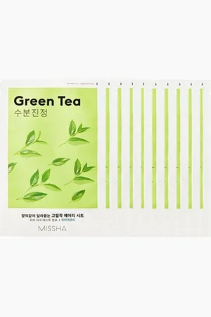 Missha Airy Fit Sheet Mask - Green Tea - 1pc (10ea) Set