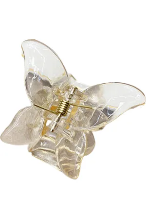 MsBlossom Butterfly Hair Claw - 1pieza - Yellow Transparent