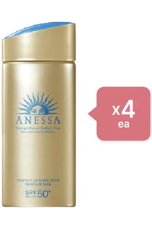 Shiseido Anessa Perfect UV Sunscreen Skincare Milk N SPF50+ PA++++ - 2022 Version - 90ml (4ea) Set
