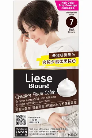 Kao [Oferta] - Liese Blaune Creamy Foam Color - 1 Box - 7 - Black Brown