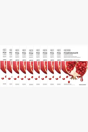 The Face Shop Nature Face Mask - Pomegranate - 1pc (10ea) Set