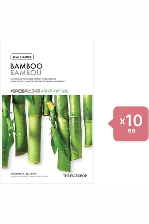 The Face Shop Real Nature Face Mask - Bamboo - 1pc (10ea) Set