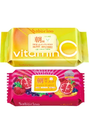 BCL Saborino Morning Mask - Mixed Berries - 28pc (1ea) & - Saborino Morning Mask - 30 pc - Vitamin C (1ea)