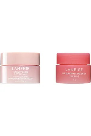 LANEIGE Bouncy & Firm Sleeping Mask - 10ml (1ea) X Lip Sleeping Mask EX - 3g - Berry (1ea)