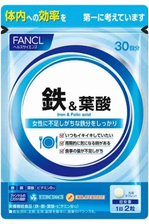 Fancl Iron & Folic Acid Approximately 30 Days Supply - 60 tablets