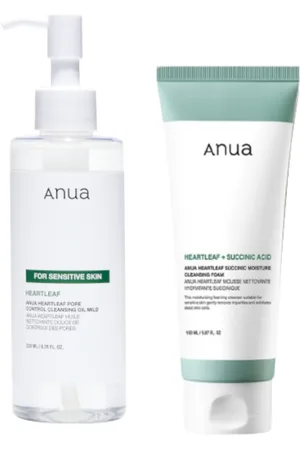 ANUA Heartleaf Cleansing Sensitive Skin Duo Set