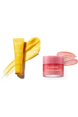 LANEIGE Lip Glowy Balm - 10g - Mango (1ea) X Lip Sleeping Mask EX - 20g - Berry (1ea)