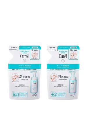 Kao Curel Intensive Moisture Care Foaming Wash - Refill 130ml 2pcs Set