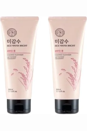 The Face Shop Rice Water Bright Foaming Cleanser - 300ml (2ea) Set