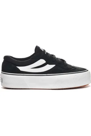 Superga 3041 REVOLLEY COLORBLOCK PLATFORM Deportivas Cuña Mujer NEGRO
