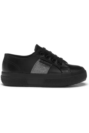 Superga 2750 KIDS MATERIAL SINTÉTICO GLITTER Le Sneaker Niña TOTAL BLACK
