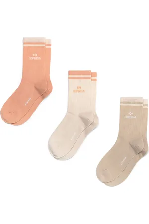 Superga SP-NOOS13 CREW 3PACK Calcetines Calcetines Crew Unisex AS2 ECRU- -PINK