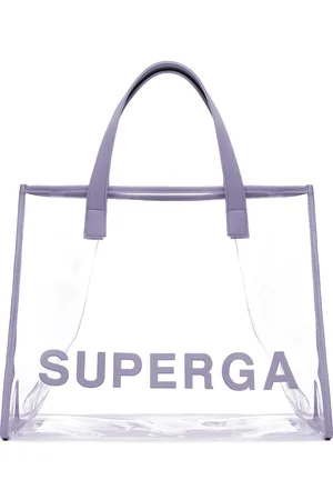 Superga BOLSO SHOPPING TRANSPARENTE Bolsos Shopping Bag Mujer GRIS LILLA