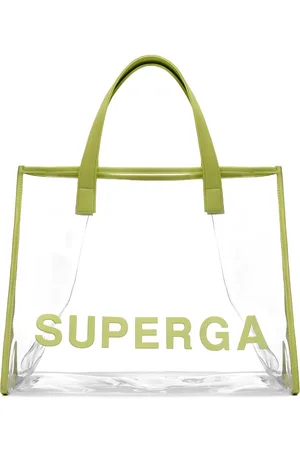 Superga BOLSO SHOPPING TRANSPARENTE Bolsos Shopping Bag Mujer VERDE LIMA SOLEADO