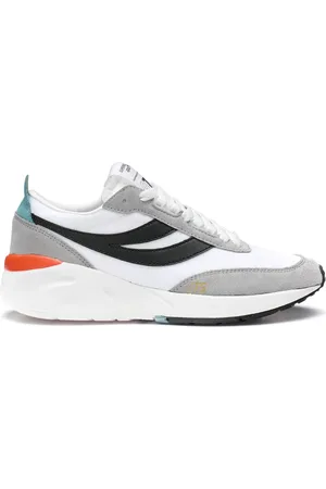 Superga 4089 TRAINING 9TS SLIM Deportivas Corte Bajo Unisex WHITE-TURQUOISE DUSTY-BLACK SWALLOW