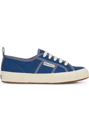 Superga 2750 REVERSE DENIM Le Corte bajo Unisex AZUL-VIOLET-OFF WHITE