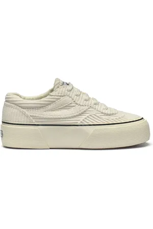 Superga 3041 REVOLLEY PLATFORM CORDUROY Deportivas Cuña Mujer AVORIO-FOFF