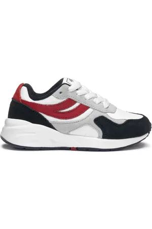 Superga 4073 KIDS TRAINING POLY SUEDE Zapatillas bajas Niños unisex MARINO-ROJO-GRIS PLATA