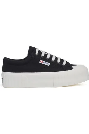 Superga 2631 STRIPE PLATFORM Deportivas Corte Bajo Mujer NEGRO- AVORIO