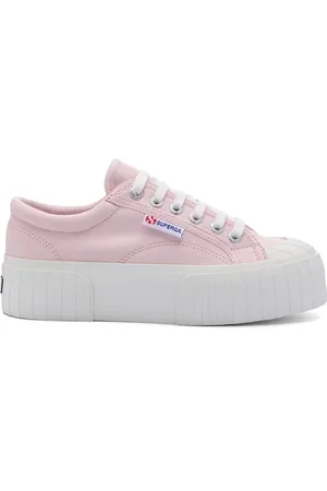Superga 2631 STRIPE PLATFORM Deportivas Corte Bajo Mujer PINK ISH-FAVORIO