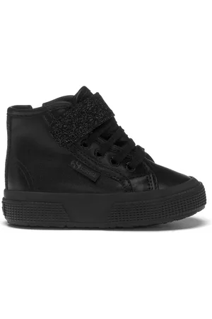 Superga 2709 NIÑOS MATERIAL SINTÉTICO GLITTER Le Corte medio Niña TOTAL BLACK