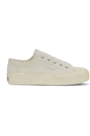 Superga 2630 STRIPE CORDUROY Sneakers Low Cut Unisex WHITE AVORIO-FOFF WHITE