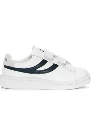 Superga 4832 KIDS STRAPS MATCH Deportivas Corte bajo Niño unisex BLANCO- MARINO