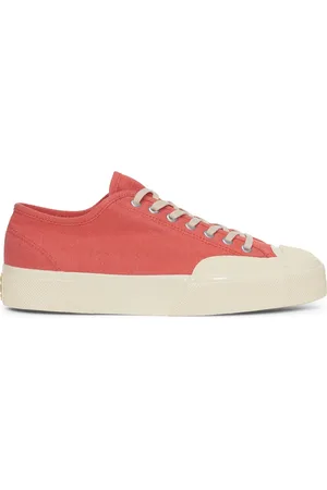 Superga 2432 WORKS LOW CUT DENIM YARN DYED Le Corte bajo Unisex ROJO- APAGADO