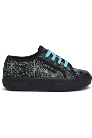 Superga 2750 KIDS VEGAN MATERIAL SPIDER WEB Le Low Cut Kid unisex BLACK