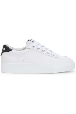 Superga 3844 VEGAN MATERIAL CLUB KIDS Sneakers Low Cut Kid unisex WHITE-BLACK