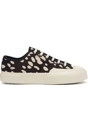 Superga 2432 DK DALMATIAN CALF HAIR Le Low Cut Unisex BLACK