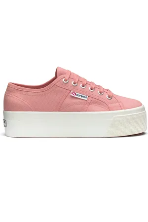 Superga 2790 PLATAFORMA Zapatos Mujer Cuña Mujer PINK DUSTY-F AVORIO