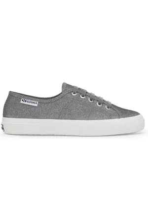 Superga 3750 JERSEY LAME LEGGERA Le Low Cut Woman DK GREY