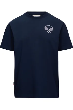 Superga TENNIS CLUB T-SHIRT T-ShirtsTop T-Shirt Unisex BLUE NAVY-WHITE AVORIO TENNIS CLUB