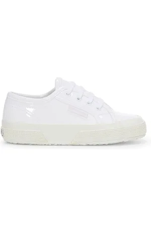 Superga 2750 KIDS VEGAN VARNISH MATERIAL Le Low Cut Girl WHITE