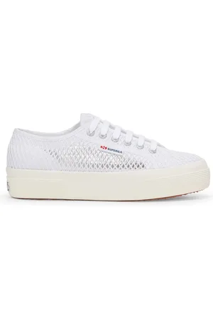 Superga 2740 MESH Lady Shoes Wedge Woman WHITE