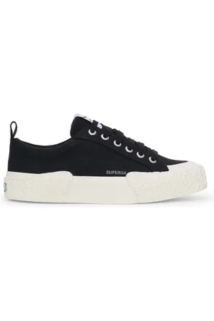 Superga 2660 STRIPE BIG BUMPERS Sneakers Low Cut Unisex BLACK-OFFWHITE