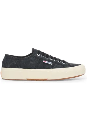 Superga 2750 OG WASHED COTTON Le Low Cut Unisex BLACK WASHED-OFF WHITE