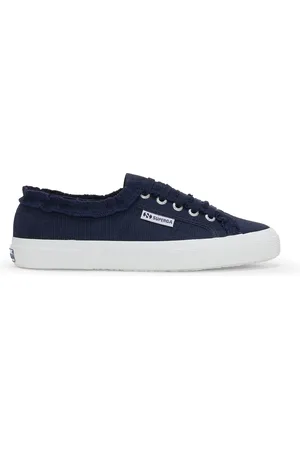 Superga 3750 JERSEY ROUCHES LEGGERA Le Low Cut Woman BLUE NAVY