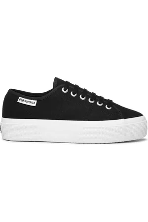 Superga 3740 PLATFORM LEGGERA Lady Shoes Wedge Woman BLACK-FWHITE
