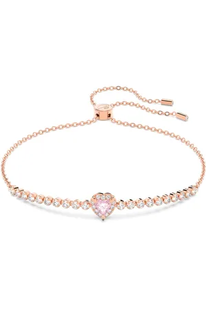 Swarovski Pulsera One, Corazón, , Baño tono oro