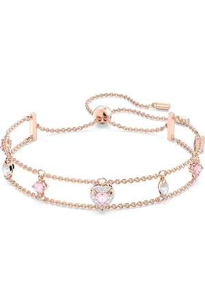 Swarovski Pulsera One, Tallas mixtas, Corazón, , Baño tono oro
