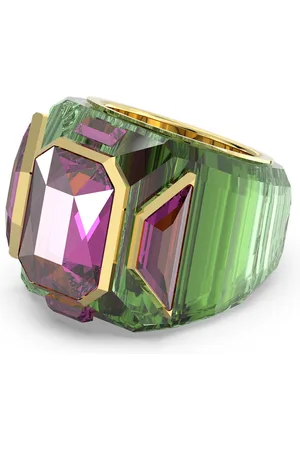 Swarovski Anillo de cóctel Chroma, Multicolor, Baño tono oro