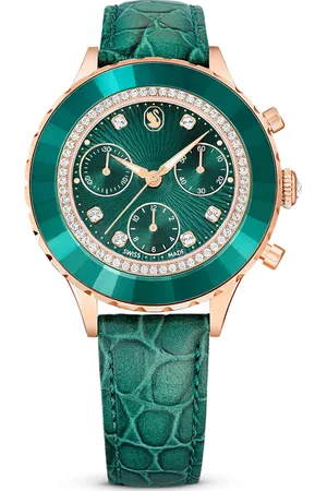 Swarovski Reloj Octea Chrono, Fabricado en Suiza, Correa de piel, , Acabado tono oro rosa